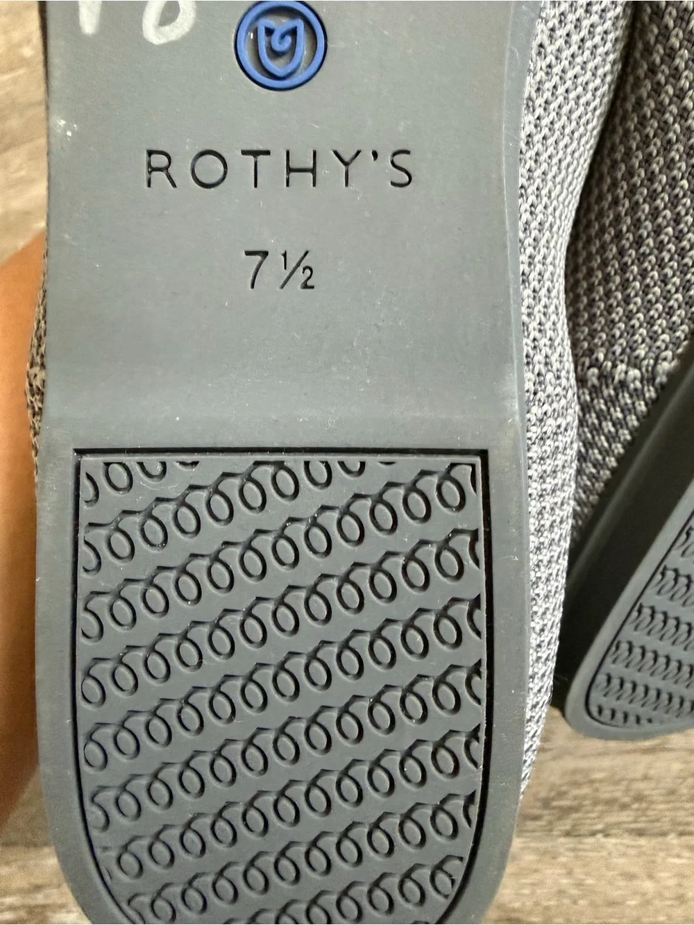 Rothy’s The Flat in Pebble Gray size 7.5